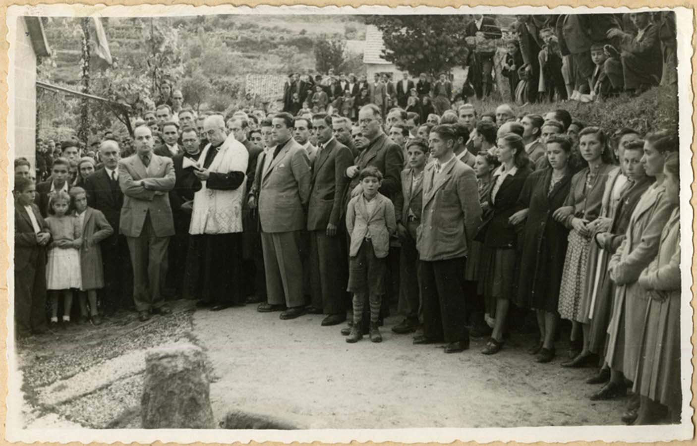 Inauguración dun transformador eléctrico en Ponteareas (1951)