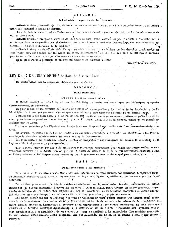 A LEI DE BASES DO RÉXIME LOCAL DE 1945 E A DESAPARICIÓN DA COMISIÓN XESTORA