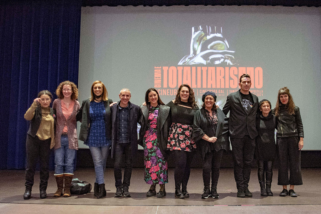 Na fotografía, de esquerda a dereita, Tero, Marina Carracedo, Montse Fajardo, Emilio Rúa, Alba Díaz, Sheila Patricia, Uxía, Lois Pérez, Laura Pérez e Su Garrido Pombo, onte en Cineuropa