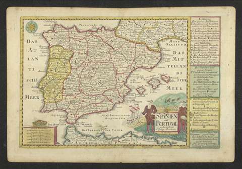 Spanien und Portugal. Johann Georg Schreiber. 1750