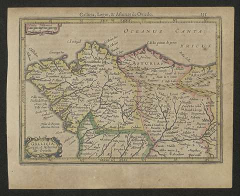 Gallicia, Legio et Asturias de Oviedo. Gerhard Mercator. 1628