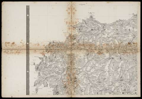 Carta Geométrica de Galicia: Dividida en sus provincias de Coruña, Lugo, Orense Pontevedra... Santiago. Domingo Fontán. 1845