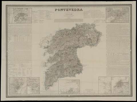 Pontevedra: Atlas de España y sus posesiones de ultramar. Francisco Coello. 1856