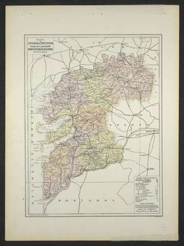 Mapa de Provincia de Pontevedra. M. Pompido. 1900-1919