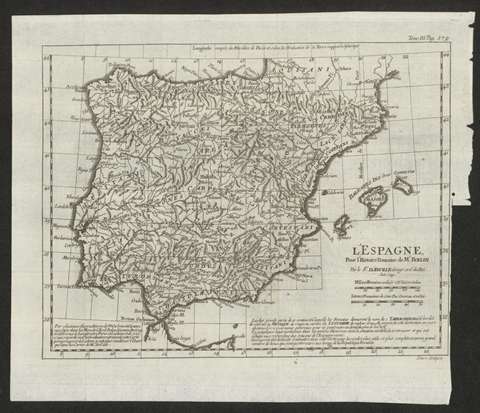 L'Espagne pour l'Histoire Romame de m. Rollin. Anville, Jean-Baptiste Bourguignon d'. 1741