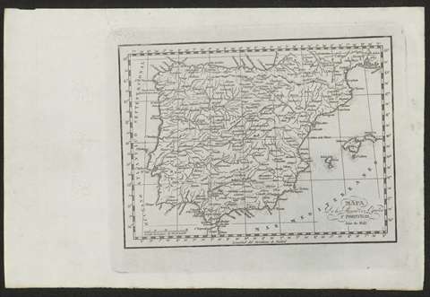 Mapa de los Reynos de España y Portugal. 1842