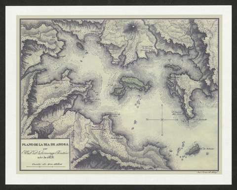 Plano de la Ría de Arosa. Domingo Fontán.1828