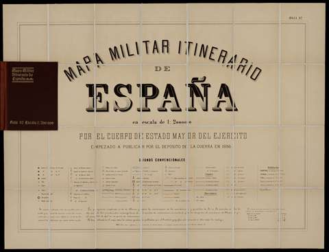 Mapa Militar Itinerario de España: Hoja 92 – Leyenda. Cuerpo del Estado Mayor del Ejército; Depósito de la Guerra. 1886
