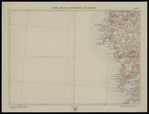 Mapa Militar Itinerario de España: Hoja 11. Cuerpo del Estado Mayor del Ejército. 1935