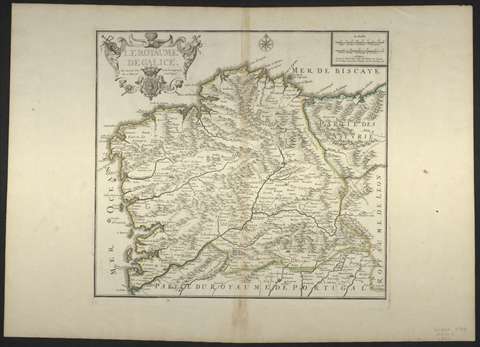Le Royaume de Galice. Nicolás de Fer. 1708