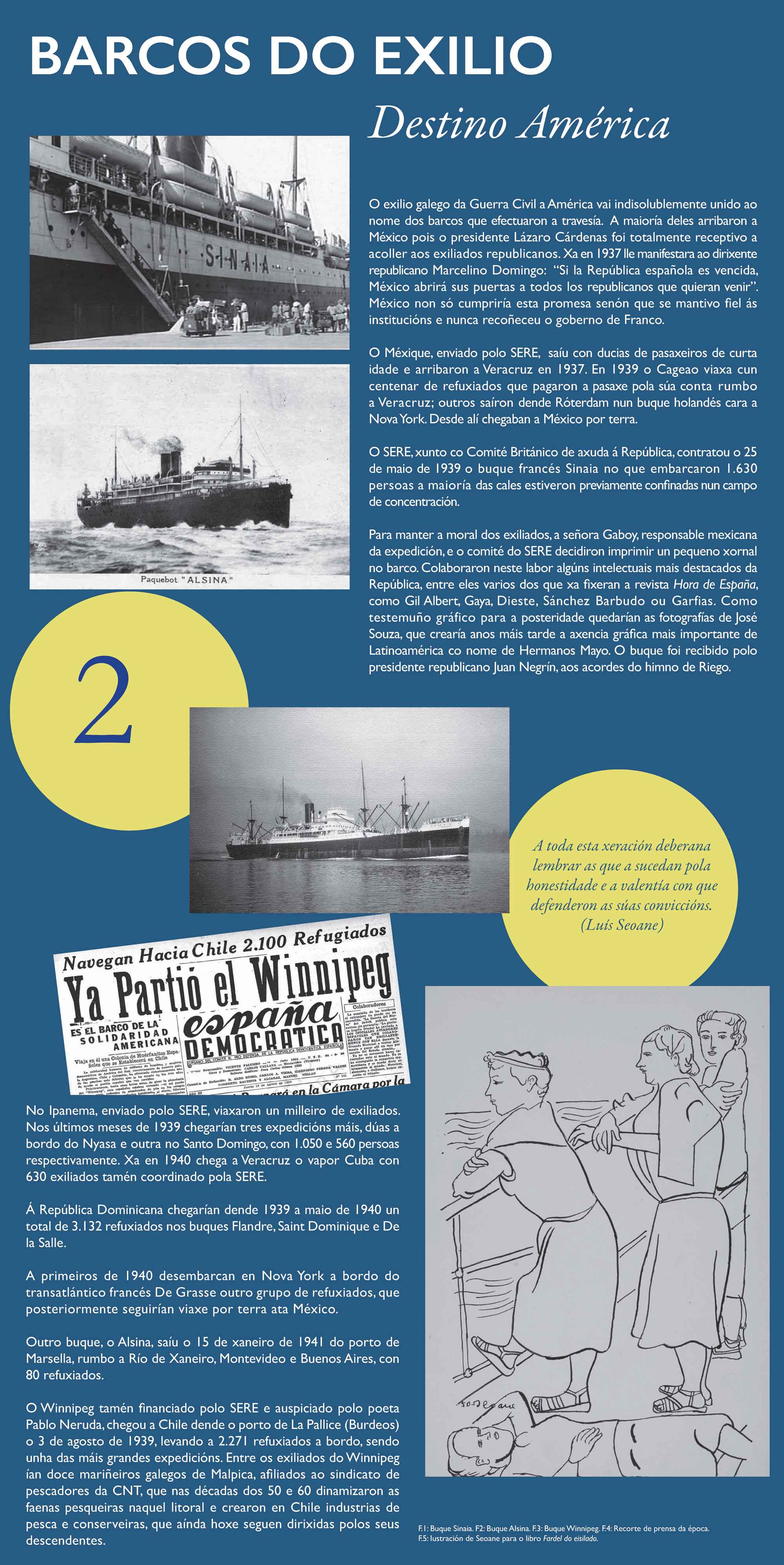 BARCOS DO EXILIO - Destino América