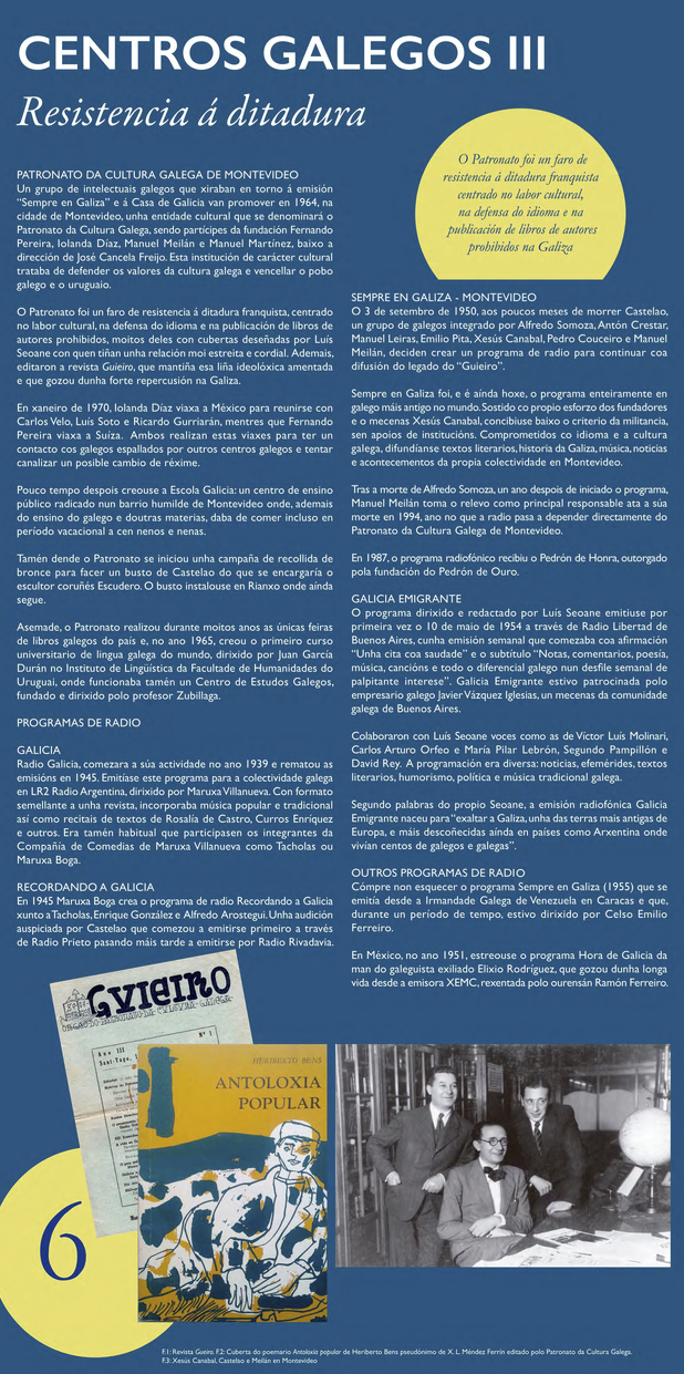 CENTROS GALEGOS III - Resistencia á ditadura