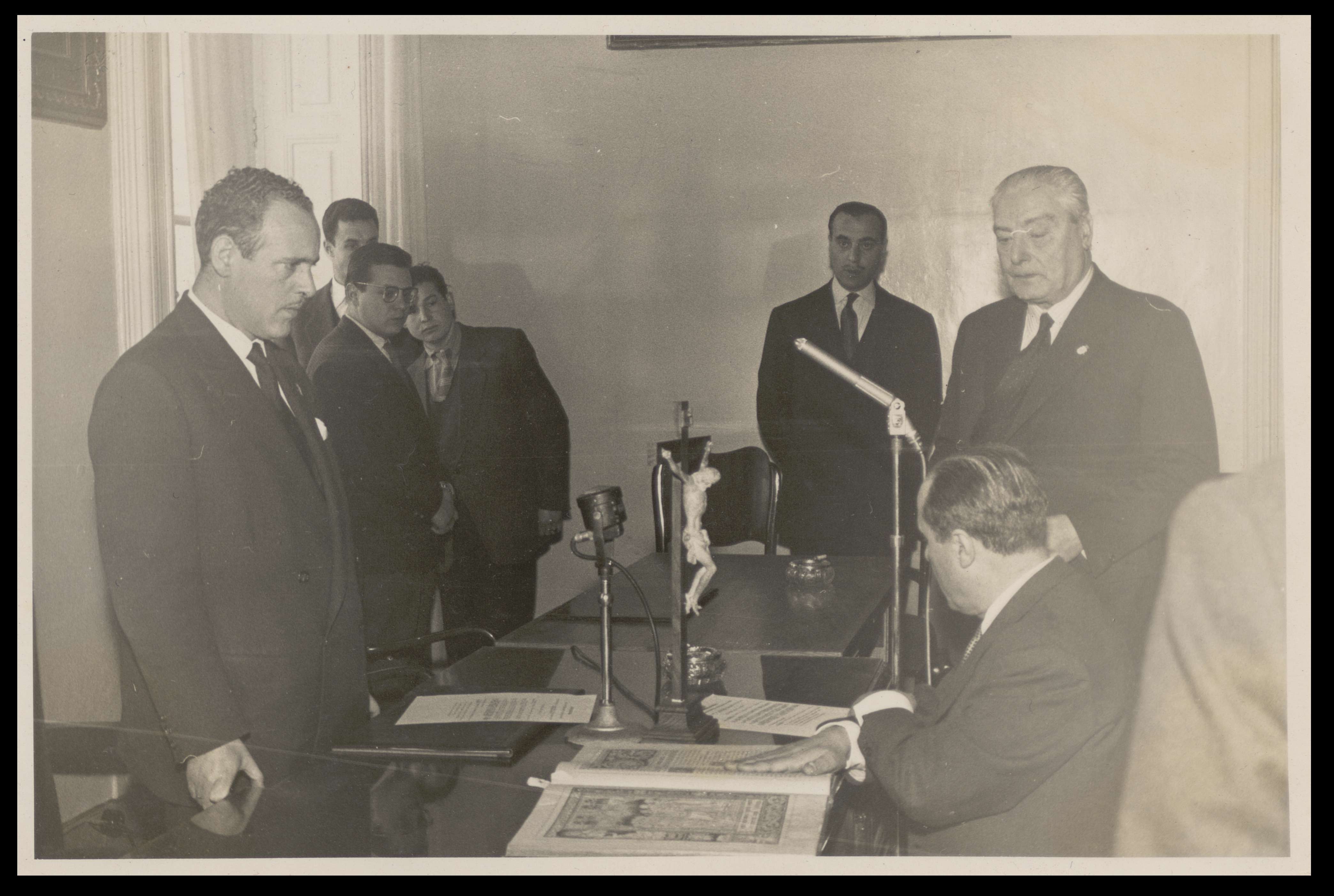 Toma de posesión de Luis Suárez Llanos como presidente da Deputación, 1958