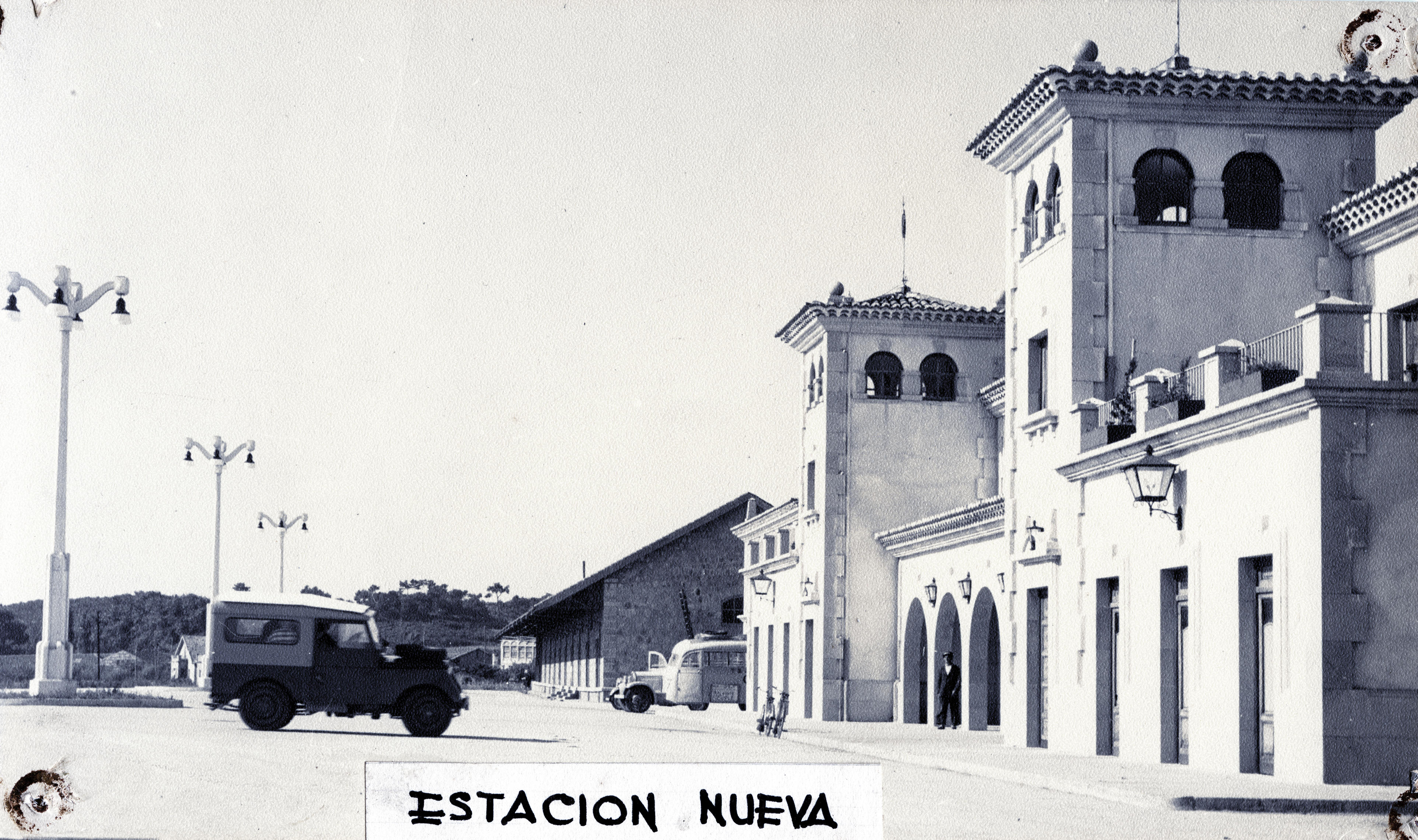 Estación de ferrocarril de Vilagarcía, ca. 1960