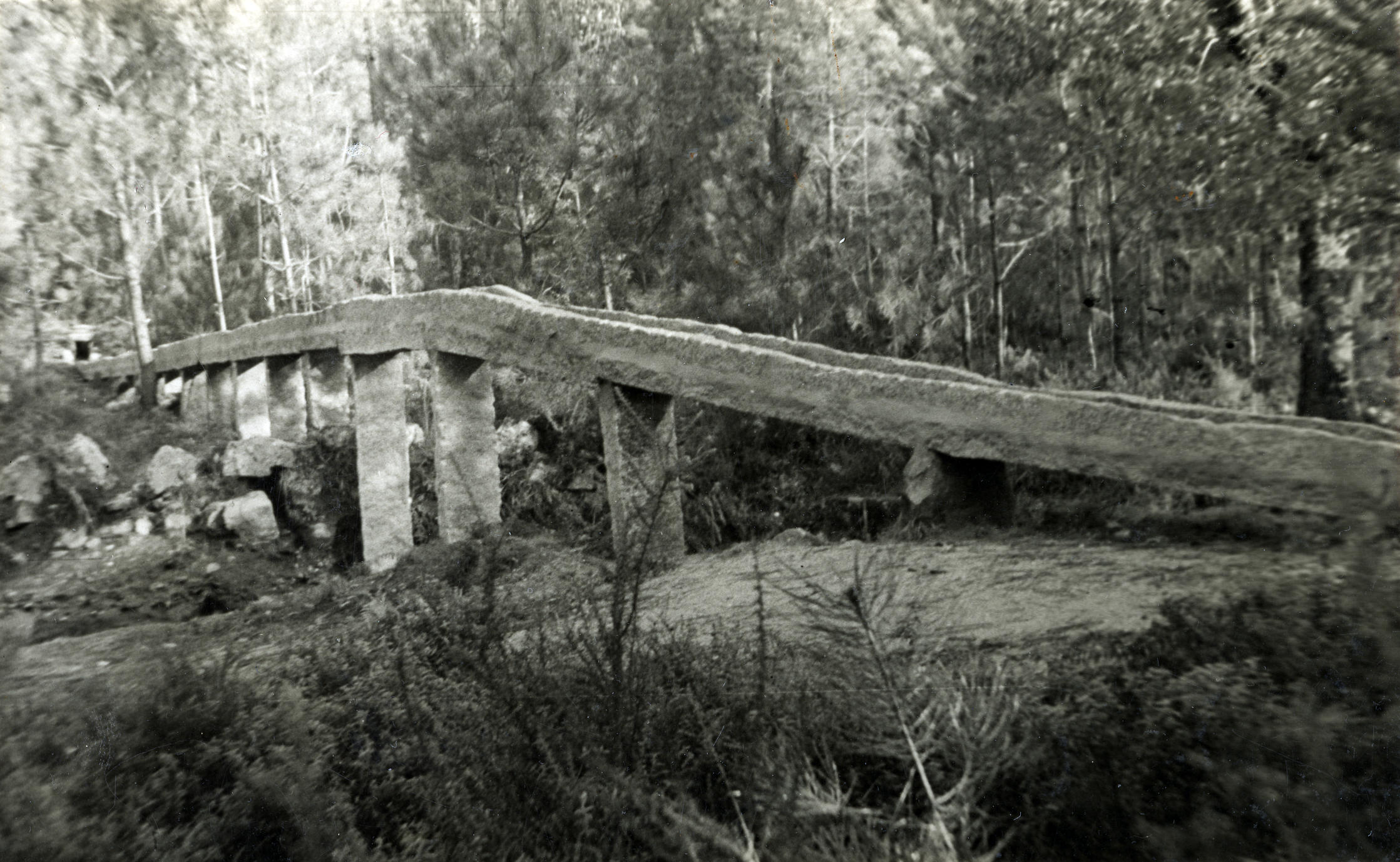 Condución de auga en Forcadela, Tomiño, 1953-54