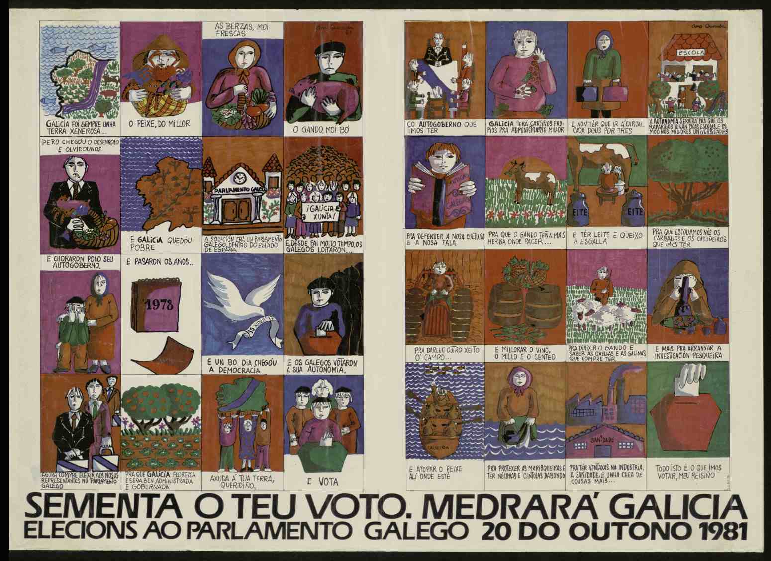 Sementa o teu voto, medrará Galicia: Eleccións ó Parlamento de Galicia, 20/10/1981