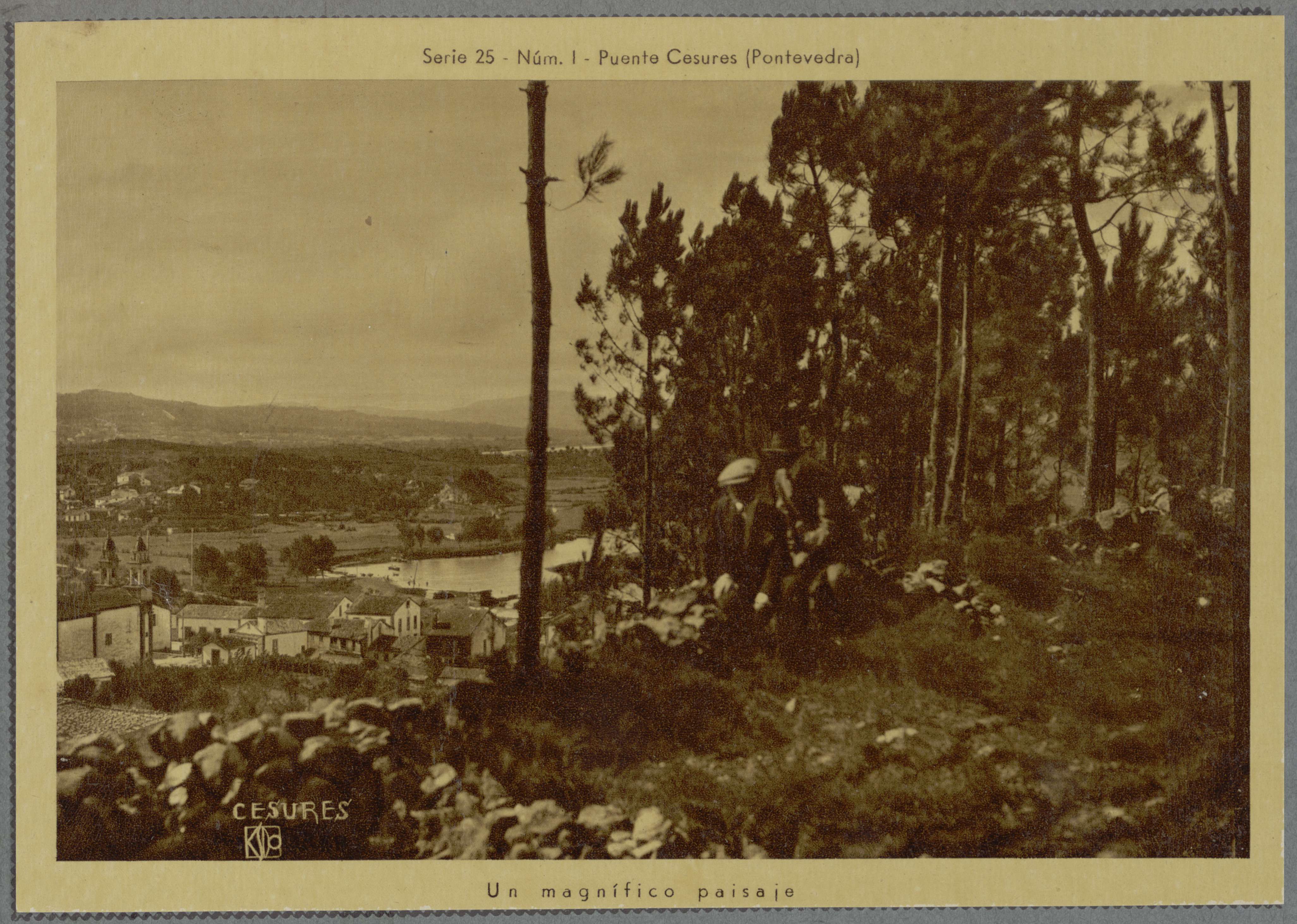 Puentecesures (Pontevedra): un magnífico paisaje / Ksado, 1936