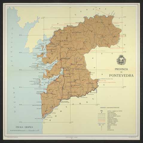 Provincia de Pontevedra. Instituto Geográfico Nacional.1964
