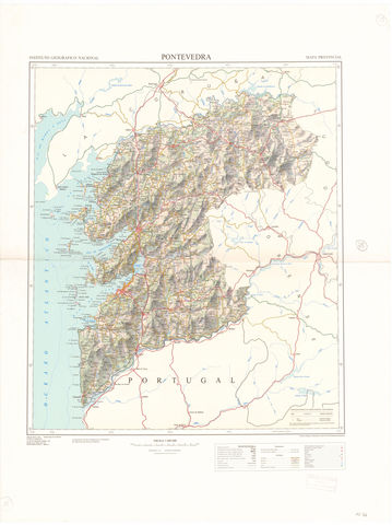 Mapa topográfico de la provincia de Pontevedra. Instituto Geográfico Nacional.1981