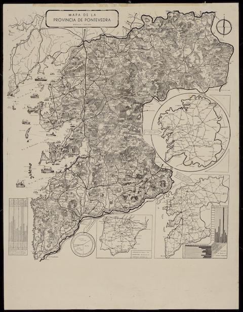 Mapa de la provincia de Pontevedra