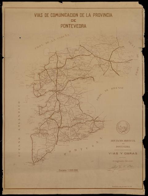 Vías de comunicación de la provincia de Pontevedra. Eloy Fernández-Valdés. 1951