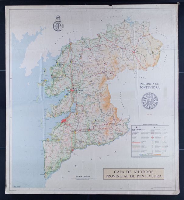 Mapa Provincial de Pontevedra. Deputación de Pontevedra. 1972